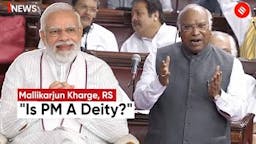 Mallikarjun Kharge Questions PM Modi&#39;s Role, Asserts &quot;Not a Deity&quot; | Rajya Sabha | Parliament
